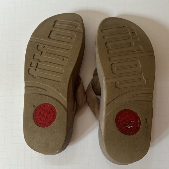 Fit Flops Florrie Putty Leather Toe Post - Picture 4 of 13